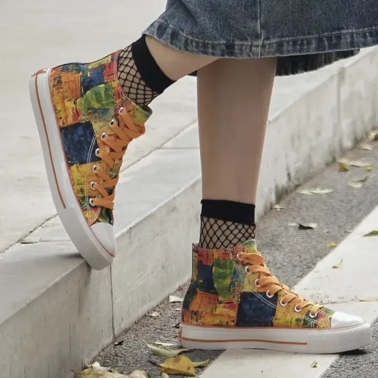 Colorful High Top Canvas Shoes